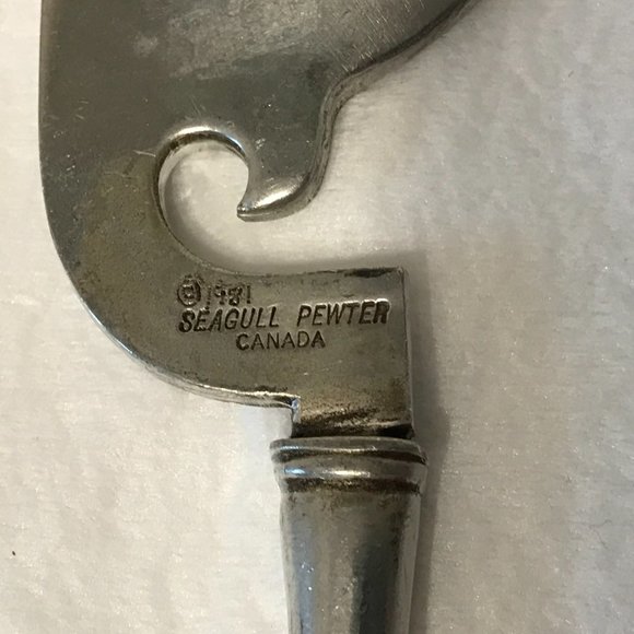 Vintage 1981 Seagull Canada Pewter Unique Spoon - Picture 5 of 7